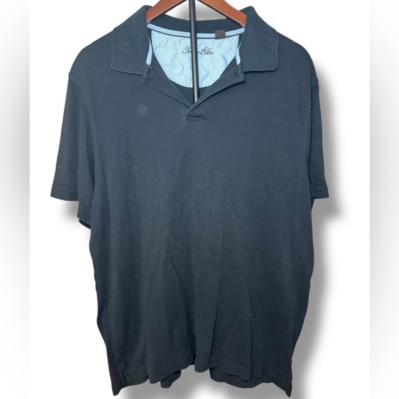 Tasso Elba Shirt, Men’s Size Large, Black, Short Sleeve, Polo - Picture 1 of 6